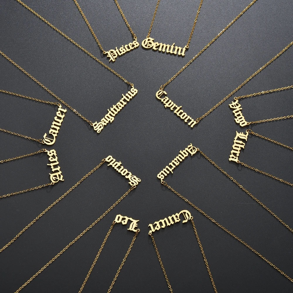 18k Gold Zodiac Necklace
