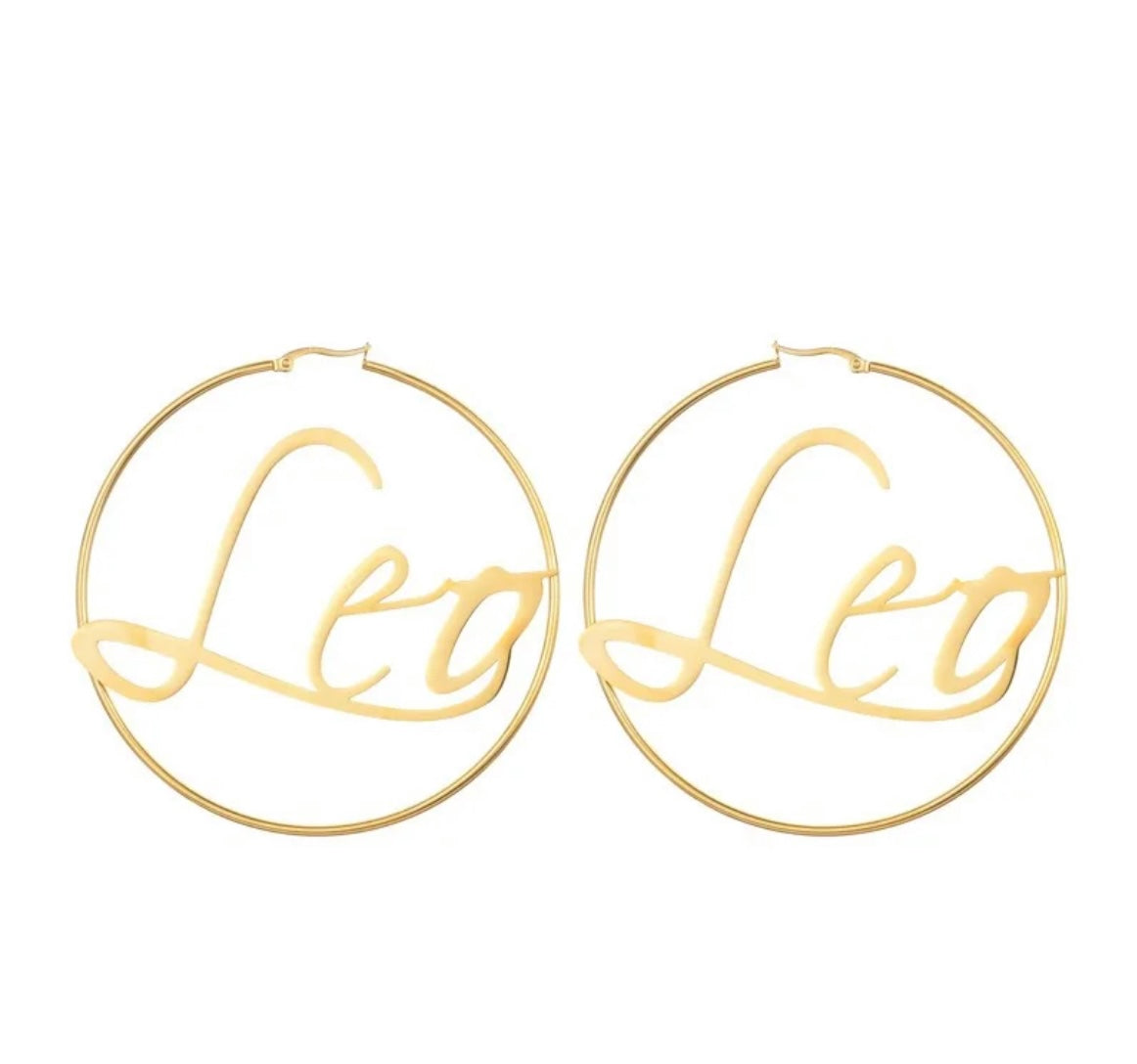 18k Zodiac Hoops