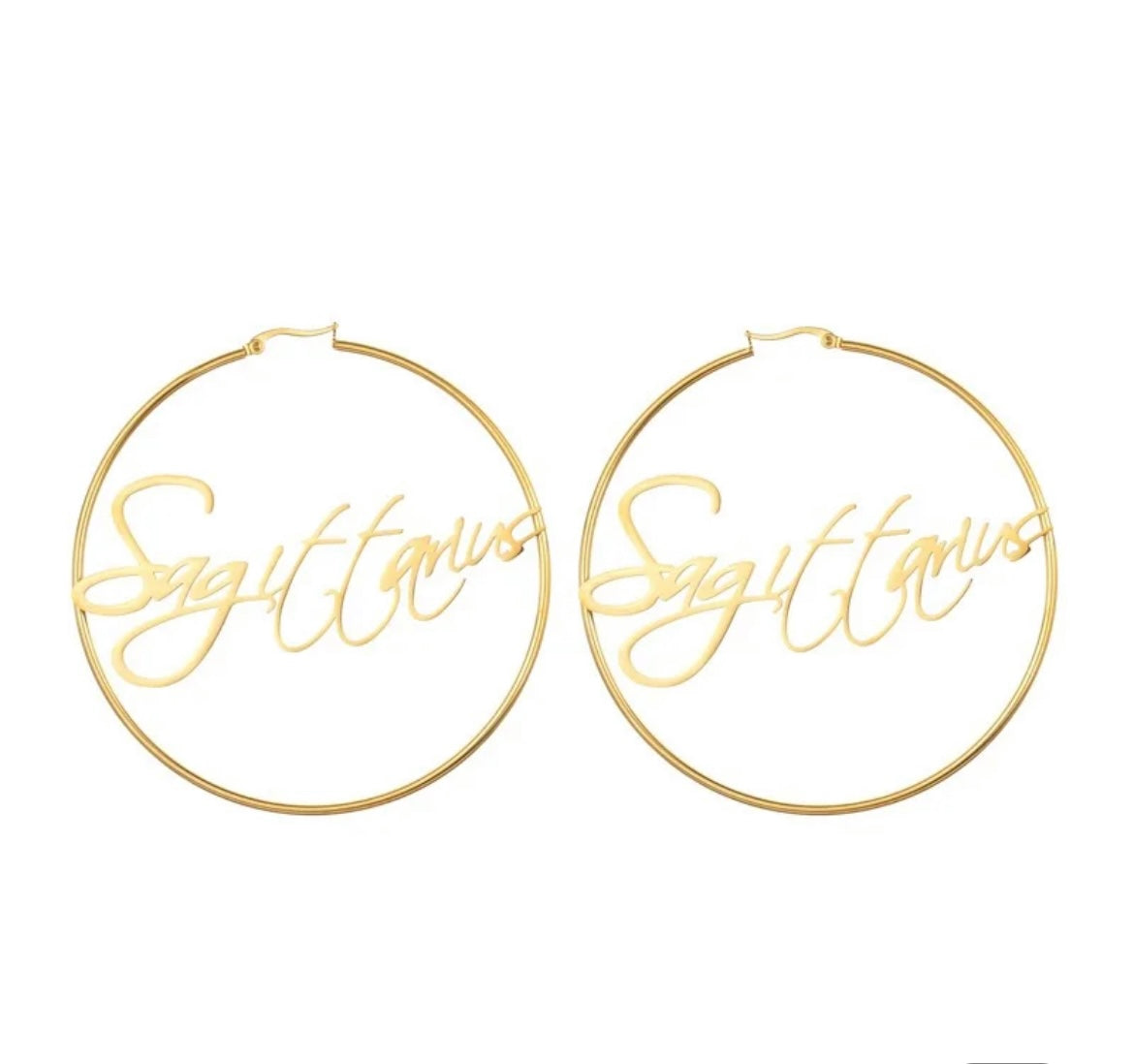 18k Zodiac Hoops